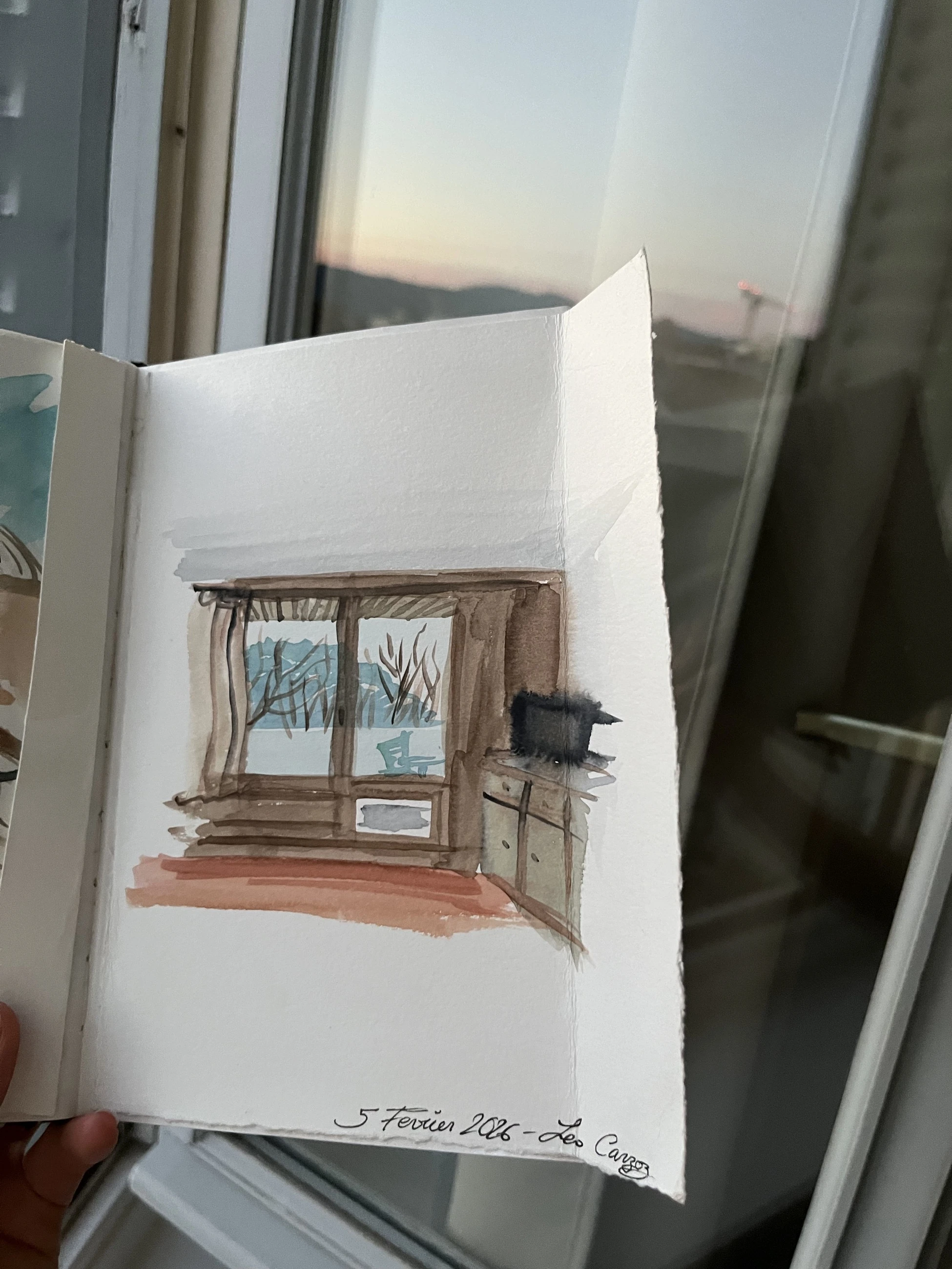 Croquis — fenêtre et reflet